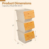 Stackable storage bins with stay-open lids, 35 QT capacity each, ideal for organizing kitchens and closets.