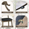 Curved table legs and anti-slip foot pads detail for the 3 Pieces Wood Bar Table Set, ideal for cozy gatherings.