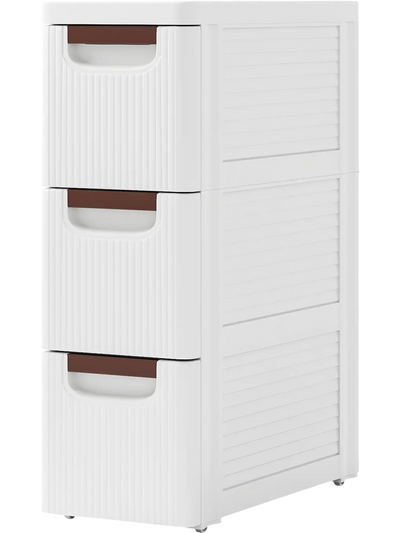 Costway 3-Drawer Rolling Organizer Narrow Storage Cabinet 68371924 New