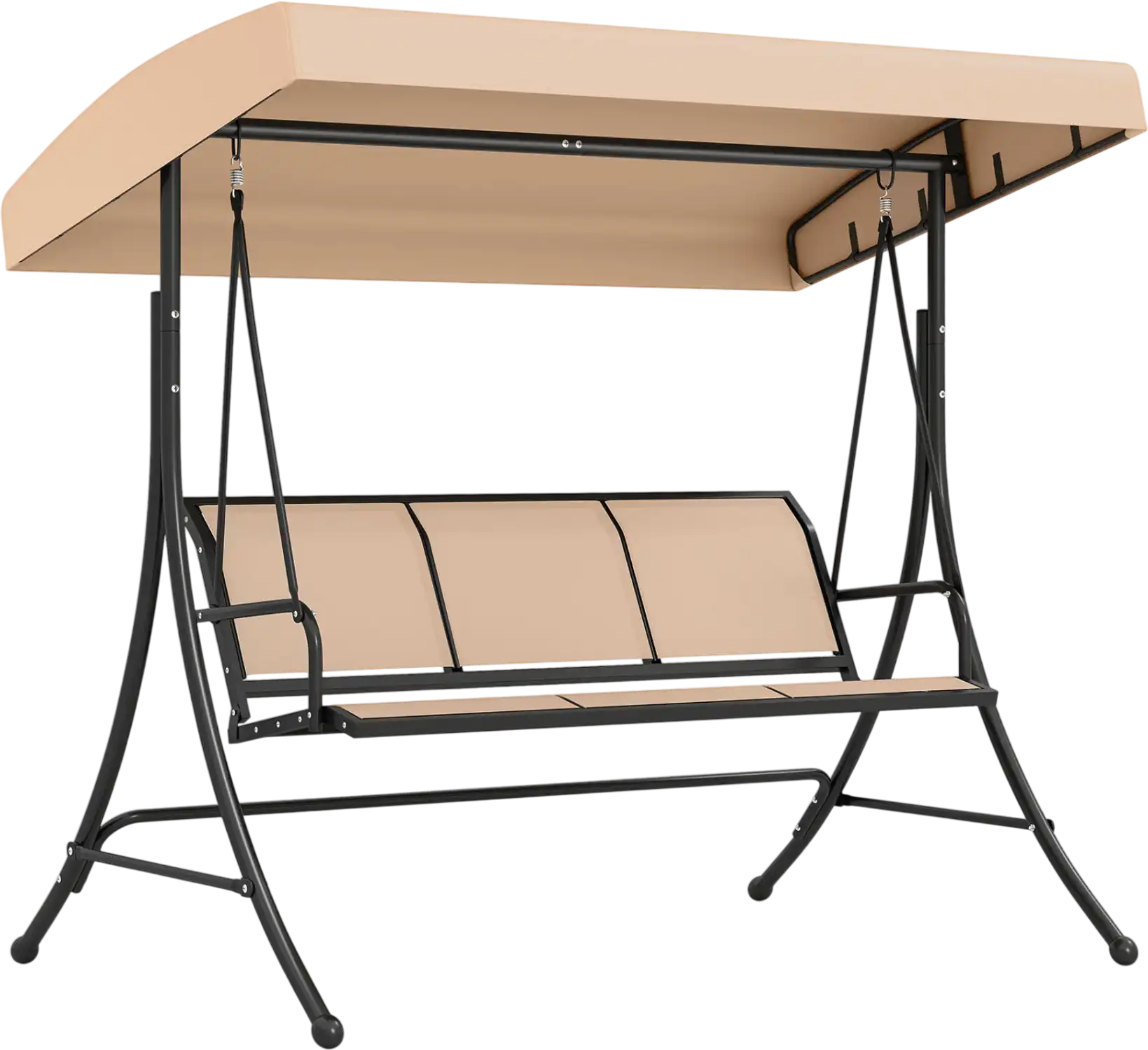 Costway 3-Seat Patio Swing Chair with Adjustable Canopy 67492739 New