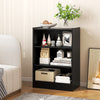 3-Tier Bookcase Open Display Rack Cabinet with Adjustable Shelves-Black - Gallery View 1 of 11