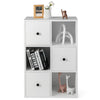 3-tier white bookcase featuring smooth metal sliders, anti-toppling device, and versatile storage for living room use.
