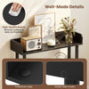 Black 3-tier bookshelf featuring protective caps and screw hole covers, ideal for living room storage and decor.