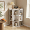 3-Tier Corner Cabinet with Charging Station for Bedroom-White - Gallery View 1 of 10