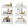3-tier corner shower caddy set in white with detachable design, perfect for efficient bathroom storage and organization.