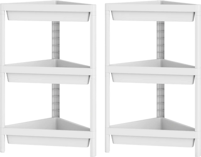 Costway 2-Pack 3-Tier Corner Shower Caddy Detachable 39381542 New