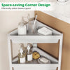 3-tier corner shower caddy in white with detachable design, perfect for efficient storage in bathrooms or kitchens.