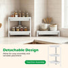 3-tier corner shower caddy in white with detachable design, perfect for efficient storage in bathrooms and kitchens.