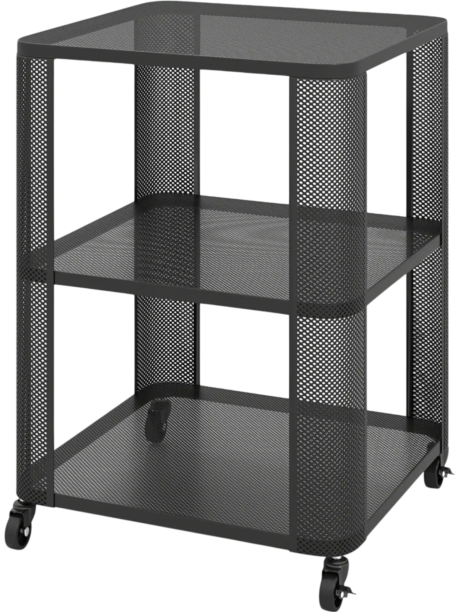 Costway 3-Tier Rolling End Side Table w/ Open Storage Shelves 58120185 New