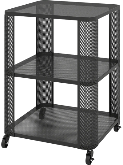Costway 3-Tier Rolling End Side Table w/ Open Storage Shelves 58120185 New