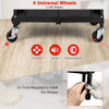 The 3-tier folding trolley cart features 4 universal wheels, including 2 with brakes, for easy mobility and stability.