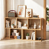 3-Tier Geometric Bookshelf Freestanding Display Shelf Side Table Set of 2-Natural - Gallery View 1 of 8
