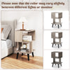3-tier geometric bookshelf set of 2 with open storage shelves, ideal for compact spaces in living room or office.