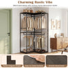 3-tier heavy-duty clothes rack featuring 2 hanging racks and 3 shelves, perfect for stylish organization in any space.