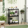 3-Tier Heavy-Duty Plastic Storage Shelves Freestanding Garage Shelving Unit - Gallery View 1 of 8