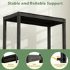 3-tier heavy-duty plastic storage shelf with robust crossbars and anti-toppling devices for stable garage organization.