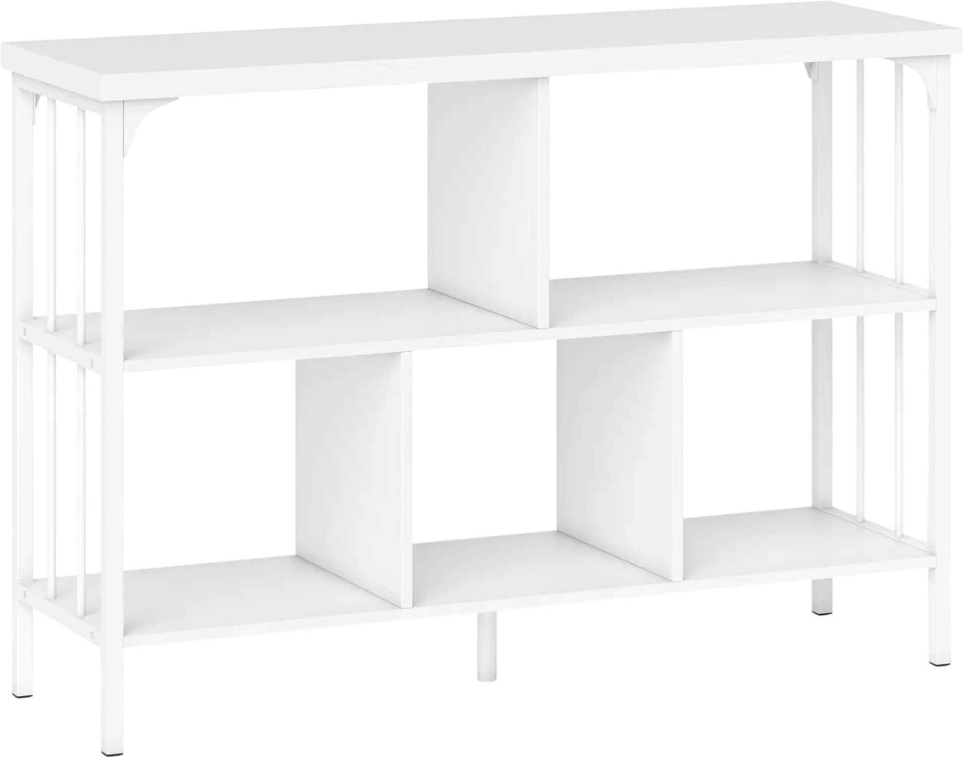 Costway 3-Tier Horizontal Cubby Bookshelf with Open Shelves 85962055 New