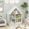 3-Tier House-Shaped Toy Storage Organizer with Open Shelves-White - Gallery View 1 of 10