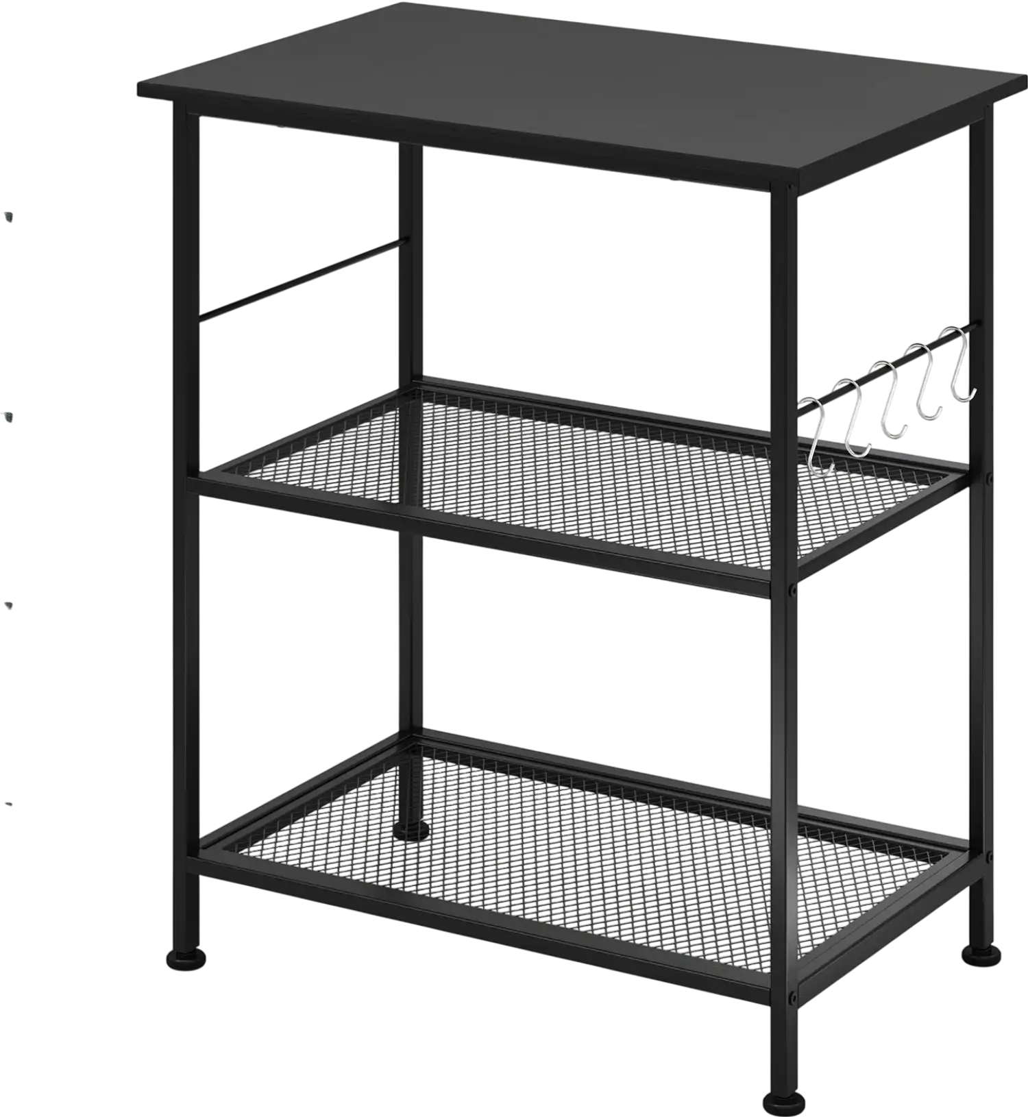Costway 3-Tier Kitchen Serving Cart Microwave Rack with Hooks 91726583 New
