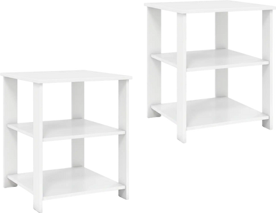 Costway 3-Tier Modern Nightstand Side Table Set of 2 93968856 New