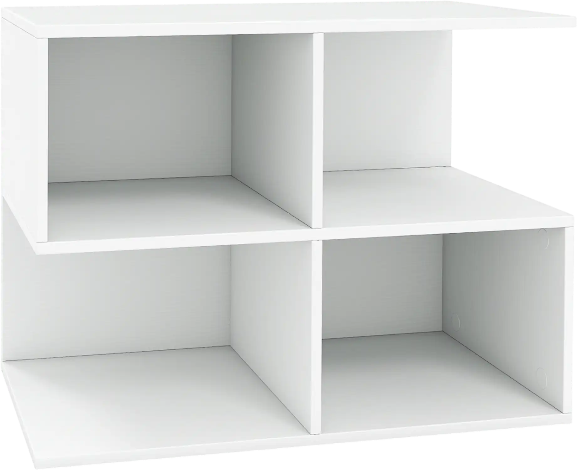 Costway 3-Tier Modern S-Shaped End Table w/ 4 Storage Cubes 75274442 New