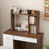3-Tier Multipurpose Desk Bookshelf with 4 Shelves-Brown - Gallery View 1 of 10