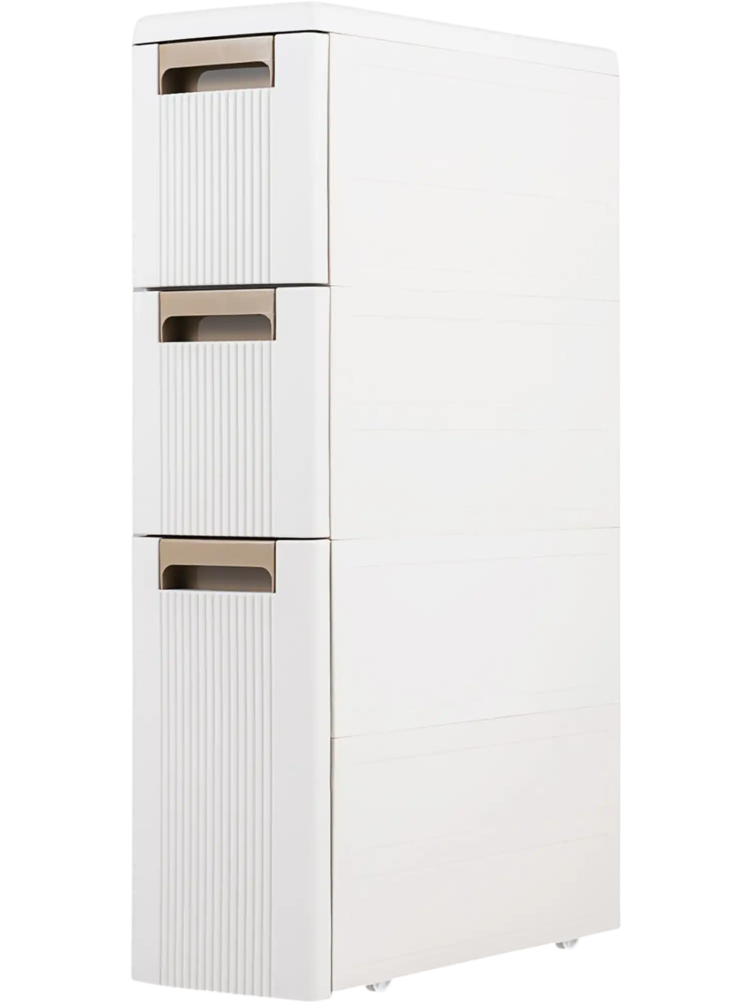 Costway Narrow Storage Cabinet with Drawers Removable Dividers 84585030 New