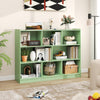 3-Tier Open Bookcase 8-Cube Floor Standing Storage Shelves-Green - Gallery View 1 of 10