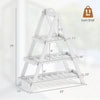 3-tier white plant stand made of fir wood, featuring slatted shelves for air circulation, ideal for indoor or outdoor.