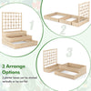 3-tier raised garden bed with lattice trellis, made of fir wood, suitable for various plants, can be stacked or laid.