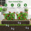 3-tier raised garden bed with lattice trellis and open-ended base for optimal drainage and root growth, made of fir.