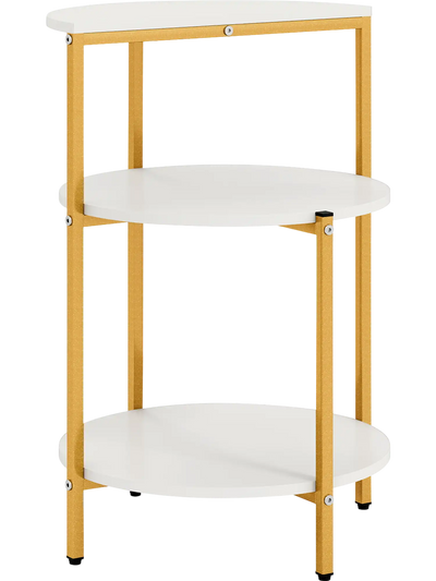 Costway 3-Tier Round End Side Table for Small Spaces Bedroom 62233450 New