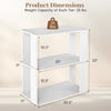 3-tier white shoe rack with stackable design, featuring sturdy construction and dimensions of 20.5" W x 23" H for versatile storage.