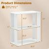 3-tier white shoe rack dimensions showing height of 23 inches and width of 20.5 inches, ideal for closet organization.