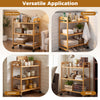 3-Tier Storage Rolling Cart Bamboo Utility Cart with 4 Universal Wheels - Gallery View 9 of 11