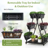 3-tier vertical raised garden bed with 6 container boxes, built-in reservoir, and wheels for easy indoor and outdoor.