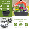Detail of the sturdy heavy-duty frame of the 3-tier vertical raised garden bed, rustproof and non-deformable for.