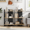 3-tier wooden bookshelf in oak with anti-tipping kit, featuring spacious shelves for organized storage in any room.