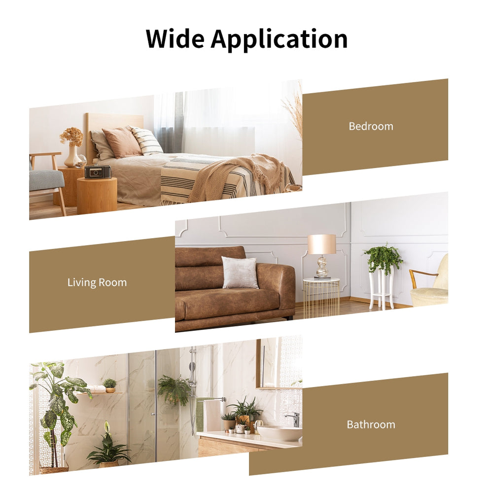 32-inch wall-mounted rectangle mirror with a golden metal frame, ideal for bathroom, living room, or hallway decor.