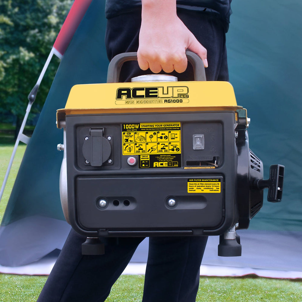 Aceup Energy AG1000 Generator 800/1000W Gas Powered 2-Stroke Ultralight CARB New