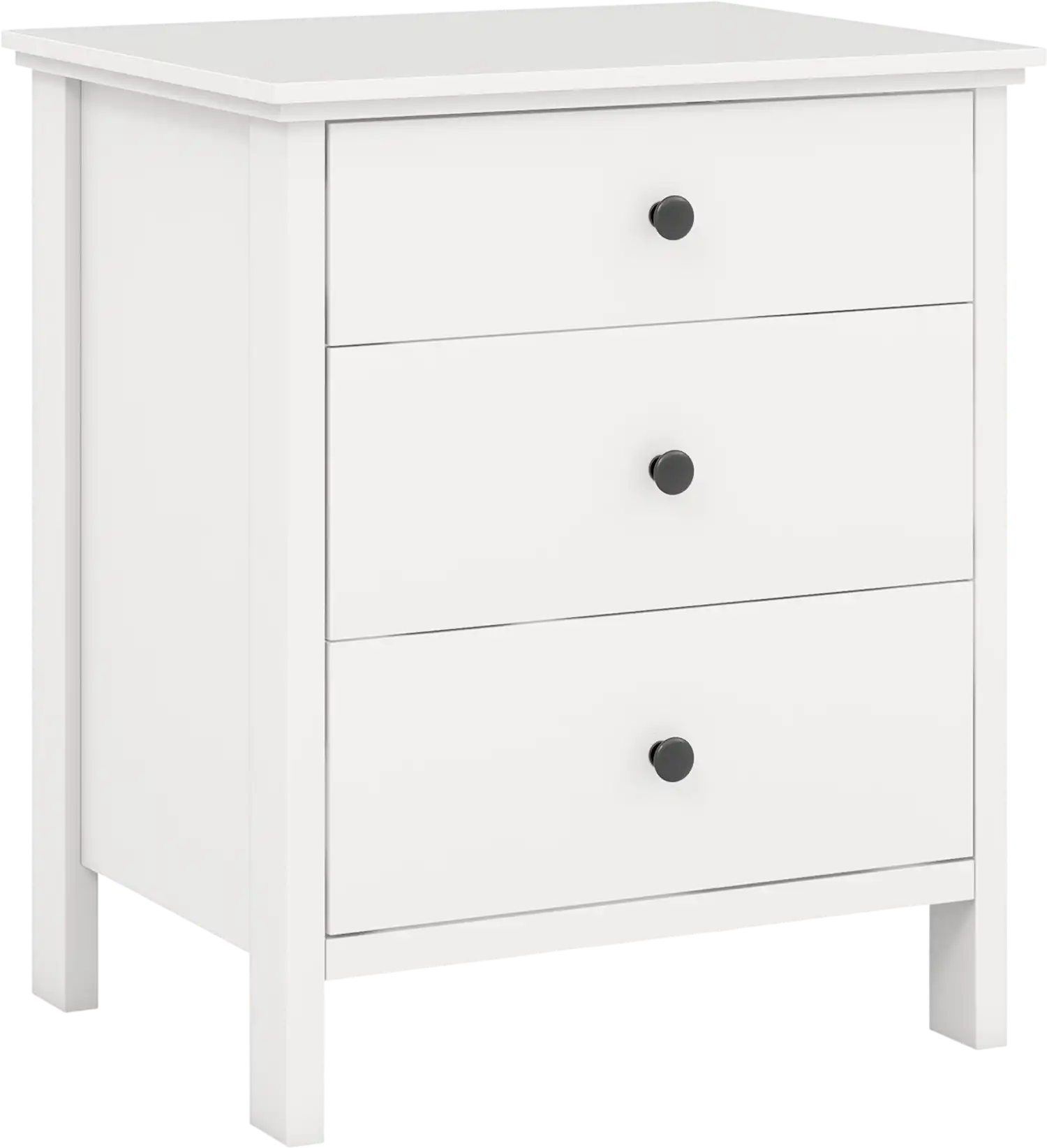 Costway 3-Drawer Wooden Nightstand Modern Bedside Table 73095814 New