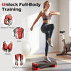 3-in-1 aerobic step platform set with risers and balance trainers for full-body workouts at home, supporting up to 660.