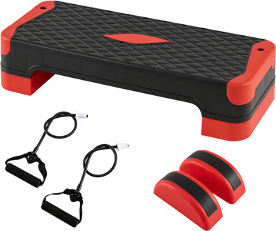 Costway 3-in-1 Aerobic Step Platform Set w/ 2 Stackable Risers & Balance Trainers 88320226 New