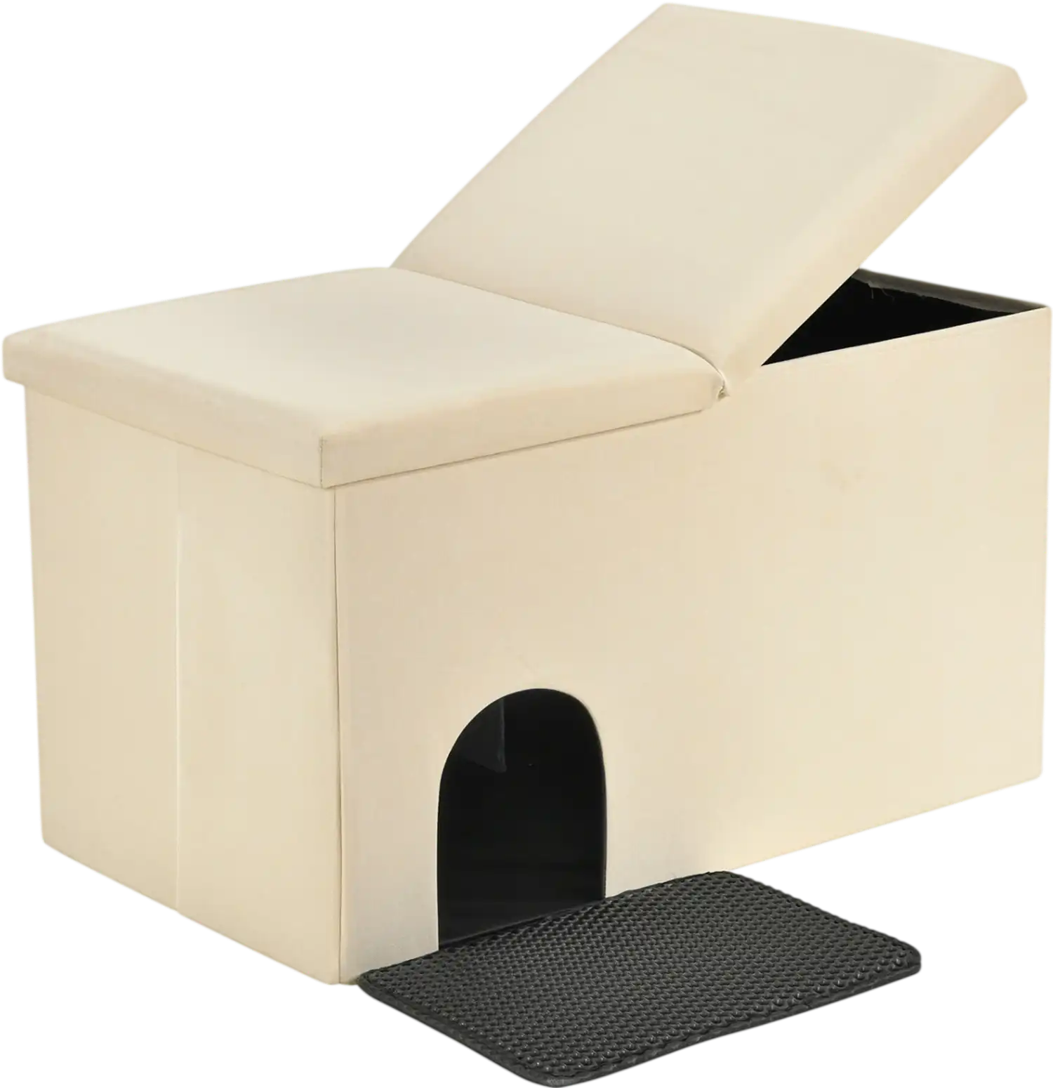 Costway 3-in-1 Cat Litter Box Enclosure Hidden Cat House 18473295 New