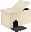 Beige 3-in-1 cat litter box enclosure with a hidden washroom, offering privacy and easy access for your pet's comfort.