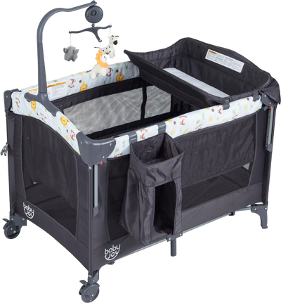 Costway 3-in-1 Convertible Portable Baby Playard Music Box Wheels Brakes 51746980 New