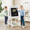 3-in-1 Double-sided Art Easel with Chalkboard and Magnetic Whiteboard-White - Gallery View 1 of 10
