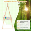 3-in-1 double-sided wooden kids art easel with paper roll, adjustable height, and sturdy pine wood construction for.