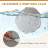 Detachable gray corduroy cover with convenient zippers for easy removal, ideal for the 3-in-1 folding sofa bed.
