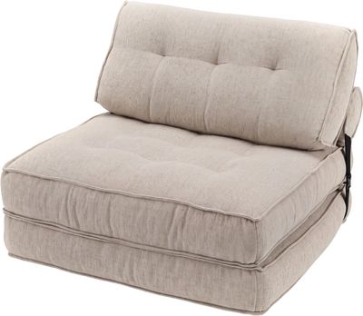 Costway 3-in-1 Folding Sofa Chair Convertible Bed w/ Bolster 52981731 New